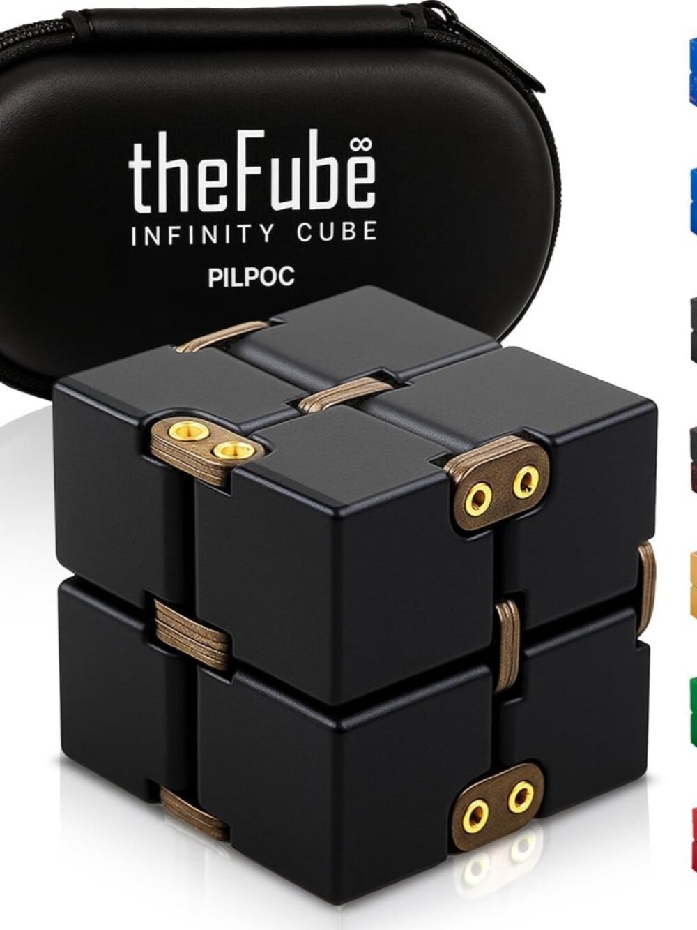 theFube Infinity Cube Fidget Toys Adults - Aluminum Infinite Magic Cube with Cas - Picture 1 of 9